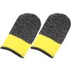 Housoutil Finger Sleeve da Gioco Traspirante in Filo D'argento e Carbonio, 2 Pezzi, Stile Sfumato Antisudore per Touchscreen