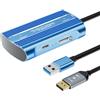 YCBUENO PSVR2 - Adattatore per PC, kit di 2 accessori per PC compatibile con PlayStation VR2, occhiali AR, monitor portatile, include cavo DP 1.4 e adattatore di alimentazione (nero) (verde)