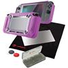 Snakebyte Tough Kit Hardcase Plus H9 Glass Screen Protector and Cleaning Cloth/Analog Control Caps/Game Case for use with Nintendo Switch, Pink
