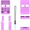 Generico Custodia per ANBERNIC R36S, Custodia protettiva in silicone per console di gioco, copertura antiurto per tutto il corpo, semplice tinta unita (Viola)