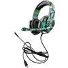 Aumotop Cuffie da Gioco con Coinvolgente, Illuminazione a LED, Microfono con Isolamento Acustico per PC e Console di Gioco (Verde)