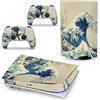 PDURMBUAB Nessuna Schiuma Nessuna Bolla Pelle Decalcomanie Anime Console Per PS5 Disk Edition 2 Controller Pellicola Vinile Avvolge, Durevole, Resistente Graffi 65838
