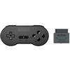 YIKESHU 8Bitdo Colore nero di SN30 Retro Controller con ricevitore per Super Nintendo originale (set nero)