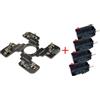 SZJLMKJ PCB JLF sostituito per scheda PCB Sanwa TP-MA con 4 microinterruttori D3V 0,187 pollici, scheda joystick hot swap per kit OTTO fai da te V2 V5 (nero con 4 interruttori D3V)