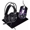 BWR 3 in 1 Pro Gaming Set con mouse da gioco, cuffie e tappetino per mouse