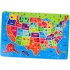 Frcolor Puzzle in Legno Mappa Degli Stati Uniti Educativo Per Bambini 4-8 Anni Puzzle Di Geografia Con Stato Apprendimento Cognitivo E Consapevolezza