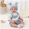 BABESIDE Reborn Bambola - 43 cm Bambole Realistica corpo in Cotone, Testa e Arti in Vinile - Bambolotto Maschio include Vestiti e Accessori, Adatta a Bambini dai 3 Anni+