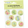 PaPIerDraCHeN 8 Mini Spille per Bottoni (25mm) Come Regalo per Il Compleanno dei Bambini | Decorazione per Astuccio o Borsa di Scuola | Regalo per Il Primo Giorno di Scuola - Design Dino - Set 4