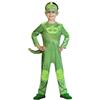 Zeus Party Costume Geko PJ Masks Super Pigiamini per Bambini, Taglia 6-8 Anni, Include Tuta con Maschera, Verde, per Feste di Carnevale