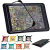 Fiotha Tappetino Puzzle 1000 Pezzi, 80×55 cm Tappetino Portatile, Tavola Pieghevole con 8 Vassoi di Smistamento e Copertura Trasparente - Tavola Leggera in Feltro per Amanti dei Puzzle