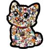 Generico Puzzle In Legno Con Gatto - Puzzle A Forma Colorata Da 135 Pezzi, A Tema Animale | Adorabile Giocattolo Di Decorazione Da Tavolo Per Bambini Adulti Amanti Dei Gatti Regalo Per La Casa Edu