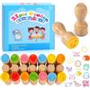 MeCids Stampini per i Bambini, 21Pcs Timbri di Legno Set - Timbri Animali Star Rainbow Cute Pattern Stamp per i Bambini Festa di Compleanno Regalo Favor Carnival Prizes, Bambini Progetti Arte età 4+