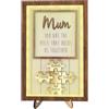TTFEVVGX Puzzle in legno pezzo decorativo segno regalo cruciverba nome famiglia personalizzato mamma puzzle targa nascita fiore cornice in legno mamma tu sei il pezzo che ci tiene insieme cuore personalizzato