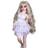 VLEYAN BJD Doll 1/4, squisito trucco dipinto a mano, altezza 45 cm, stile abito bianco, bambola snodata a sfera, materiali in resina e PVC, per bambini dai 15 anni in su, decorazioni per scrivania e