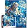 Tucocoo Moonlight Fairy Puzzle di 1000 pezzi per adulti, puzzle fantasy blu incantato con ali eleganti, tema del cielo notturno, puzzle stimolante regalo per donne e adolescenti, decorazione