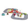 Bigjigs Toys Bigjigs Rail 36pc Figure of Eight Roadway (Red Bridge) Race Car Set - Kids Car Playset with Realistic Grey Road Track, 3 Wooden Vehicles, Bigjigs Train Accessories, Wooden Train Track