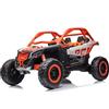 FINOOS Macchina Elettrica per Bambini Can-Am Maverick 24V Fuoristrada 2 Posti Maxi Buggy, 4x 200W Motore con Telecomando e Ampio Sedile, Batteria: 24V7AH, 3-8 anni (Arancione)
