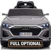 Mondial Toys Auto Elettrica per Bambini Audi SQ8 e-tron Sportback Macchina con Licenza Ufficiale 12V Due Potenti Motori Telecomando Cintura di Sicurezza 5 Punti Porte Apribili Luci LED Musica MP3 Grigio