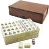 Generico Set De Mahjong | Min-i Mahjong Portatile Cinese Tessere, Gioco Cinese Tradizionale, 144 Pezzi Tessere Bianche Incise