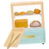 YARNOW Vetrina Per Torte in Miniatura Casa Delle Bambole Espositore Cibo Decorazione Paesaggio Mobiletto Piatto Realistico