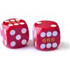 BESCON DICE Bescon - Dadi di precisione professionali, colorati, con angoli arrotondati, 14,3 mm, in tinta unita, 14,3 mm (rosso solido)