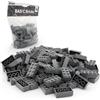 BRICK Flip LEGO 2x4 Mattoncini Classic, Grigio scuro, 100 pezzi - Parti singoli nella confezione grande, mattoni basici | Basic Bricks (3001)