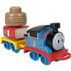 Thomas & Friends - Il mio Primo Thomas, personaggio della serie trenino a spinta con carico impilabile, include 1 vagone merci e 2 pezzi di carico, giocattolo per bambini, 1+ anni, HXP52
