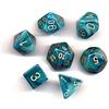 Chessex Dice: CHX27489 Set Dadi Phantom: Teal/Gold (7)