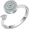 Jingmiger Anello Fidget per donna, anello Fidget, anelli rotanti regolabili per uomini e donne, giocattolo fidget, elegante Fidget gioielli, anello rotolante per adulti, per gli amanti, le vacanze, le famiglie