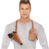 FIESTAS GUIRCA - Fondina a spalla, borsa in similpelle marrone per adulti, accessorio per travestimenti - Cosplay per Carnevale - Tema: