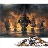 CARGIS Puzzle da 1000 pezzi Puzzle della flotta pirata Puzzle di cartone Interessanti puzzle per la riduzione dello stress （Dimensioni 26x38 cm）
