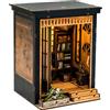 Generico Kit casa in miniatura, 10,5x10x14,5 cm Set in legno Decorazione da scrivania in stile giapponese | Casa dei libri in miniatura, progetto artigianale fai-da-te | Per adulti, adolescenti, gli am