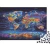 FNECEFBOZVCo Mappa del Mondo Puzzle 1000 Pezzi Carta per Adulti Vista Notturna Gioco di Puzzle 1000 Pezzi Casa Relax Decorazione 70x50cm/1000pcs