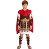 Generico Costume da Carnevale Romano per Bambino- Armatura con Mantello, Capo Superiore, Paio di Bracciali e Paio di Gambali Abbigliamento da Travestimento Vestito Costumi Tradizionale