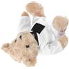 Gogogmee Orsetto di Peluche Taekwondo Nero, Morbido e Creativo, Imbottitura in Cotone Pp, come Regalo per Appassionati di Arti Marziali Durante le Festività