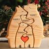 VEELU Puzzle Personalizzato con Famiglia di Orsi in Legno con 2-7 Nomi, Idee Regalo Festa Della Mamma e Papà, Personalizzata Regalo per La Famiglia, Decorativo per la Casa Regali per Compleanno