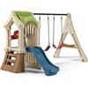 Step2 Play Up Gym Set Parco giochi per bambini | Torre di gioco per bambini con scivolo e altalene in plastica | Giocattoli per il giardino/all'aperto