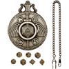 Générique Set di poliedrici, in metallo, per giochi da tavolo di ruolo, giochi da tavolo con vintage divertenti, set di retrò, orologio per la famiglia, gli amici, i colleghi, i