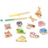 Janod - Pesca con la Pinza Applepop Gioco di Abilità per Bambini - 2 Pinze + 10 Animali + 1 Custodia - Sviluppa Manualità e Concentrazione - Giocattolo in Legno FSC - Dai 3 Anni, J03352