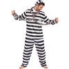 DEGUISE TOI Costume da carcerato per uomo - Multicolore - XL