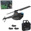 Generico C128 Drone con Telecamera 1080P, Elicottero Militare telecomandato, Veicolo Aereo 2.4G 4CH, decollo/atterraggio, Elicottero Aereo RC con giroscopio a 6 Assi per Adulti Principianti