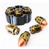 Swtgaah Set di 7 dadi Bullet con base in resina revolver cubi in ottone poliedro resina set di dadi Bullet Dice Set di dadi Cyberpunk