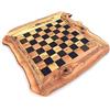 medina mood Scacchiera rustica taglia XL senza scacchi tavola per scacchi, gioco di scacchi fatto a mano in legno d'ulivo wengè.