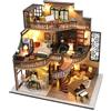 Crafts&Co® Casa in Miniatura fai da te con Mobili | Casa delle Bambole fai da te Adulti | Kit casa Delle Bambole in legno | Modello di Casa in Legno con Luce | 1:18 | Villa da Sogno