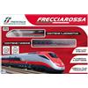 PRESTIGE & DELUXE Pista Trenitalia Frecciarossa ETR 500E Scala 1:43 con luci e Suoni - Treno Giocattolo 1 locomotive 1 vagoni e 2 tracciati binari - Funzionamento a Batteria - idea regalo