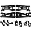 INJORA Bracci di Sospensione Anteriori e Posteriori in Alluminio, Fuselli Anteriori, Supporti Caster C-Hubs, Mozzi Posteriori per 1/24 Buggy Losi Micro-B 1/28 Micro-T Upgrade