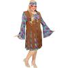 Funidelia | Costume da Hippie per Donna Taglia XXL Anni 60, Hippie, Flower Power, Decenni - Multicolore