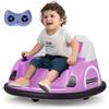COSTWAY Autoscontro Elettrico per Bambini, Macchina Elettrica per Bambini con Luci LED, Connessione Wireless, Musica Giro a 360°, Macchina Cavalcabile per Bambini 18+ Mesi (Rosa)