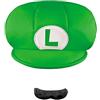 Disguise Super Mario 13372 - Cappello e Baffi Luigi per Bambini, Verde, Taglia Unica