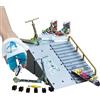 Generico Pacchetto Mini Rampa Da Skate - Percorso Completo Di Giocattoli Da, Pista Modulare In Stile Street, Pezzi Assortiti Per Acrobazie, Setup Sportivo Tascabile Leggero | Coinvolgente Attività Da